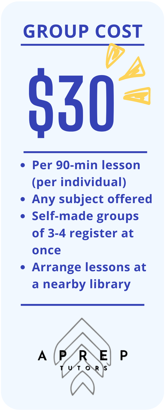 Prices for group lessons